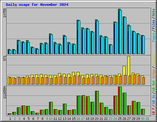 Daily usage for November 2024