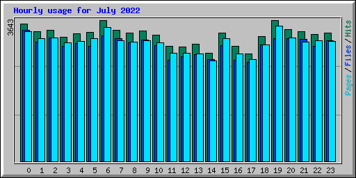 Hourly usage for July 2022