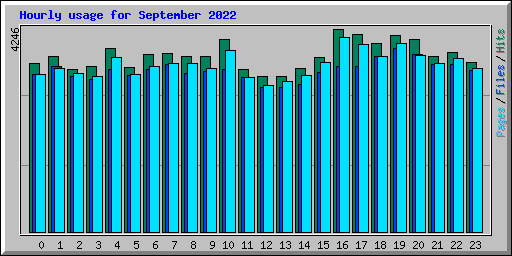 Hourly usage for September 2022