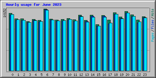 Hourly usage for June 2023