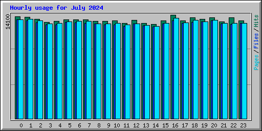 Hourly usage for July 2024